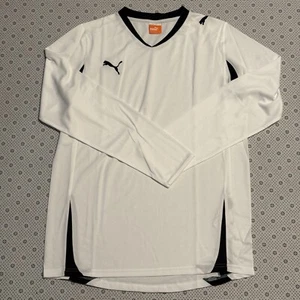Puma Long Sleeve Sweatshirt Top White - Black UK Size L - Picture 1 of 16