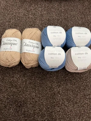 6 Balls of cotton yarn, 100% cotton Rico Yarn Brand New 50g balls - Image 1 of 3