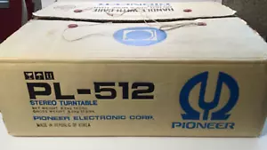 TOCADISCOS PIONEER PL-512 TRANSMISIÓN POR CORREA - CON CAJA ORIGINAL - Imagen 1 de 24