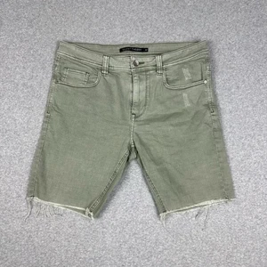 Silent Theory Shadow Men's Denim Shorts Grey Size 32 Relaxed Fit Raw Hem Stretch - Bild 1 von 12