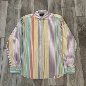 Polo Ralph Lauren Vertical Striped Colorful Mens Long Sleeve Button Shirt Sz XXL - Picture 1 of 10