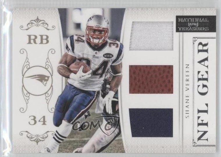 2011 Playoff National Treasures NFL Gear Trios /99 Shane Vereen #30 Rookie RC - Image 1 of 2