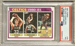 1981-82 Topps #45 Larry Bird / Nate Archibald BASKETBALL Boston Celtics PSA 7 - Picture 1 of 1