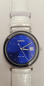 Jowissa Facet Strass Swiss Women's Watch Royal Bluel Dial w/ Date NEW BATTERY! - Picture 1 of 8