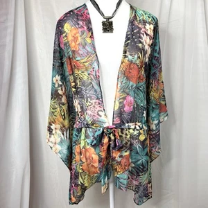 Annebra Kaftan Robe Free Size Tie Waist Art To Wear Resort Coastal Beach - Picture 1 of 11