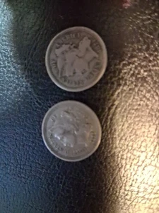 Lote de 3 centavos y 2 monedas 1866,1871 - Imagen 1 de 4