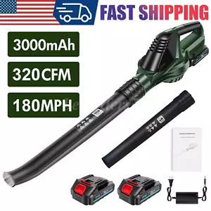 21V Brushless 5 Speeds 180 MPH 320 CFM Cordless 2 Battery Leaf Blower 20500r/min - Picture 1 of 23