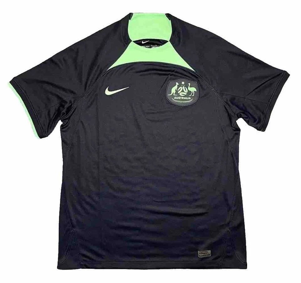 Mens Large L Nike Australia 2022/23 Away Men Soccer Football Jersey Blue