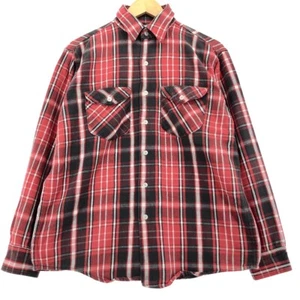 Used Osh Kosh long-sleeved flannel check shirt size L men's - Picture 1 of 5