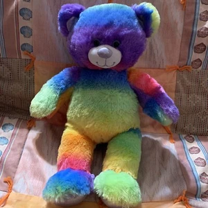 BUILD A BEAR 16” TRIPLE RAINBOW GLITTER STUFF ANIMAL PLUSH 021387 04/14 Insert - Picture 1 of 12