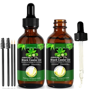 Aceite de ricino negro jamaicano 100% puro prensado frío para cabello pestañas - Bild 1 von 12