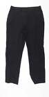 Marks and Spencer Womens Blue Viscose Trousers Size 10 L25 in Regular Snap