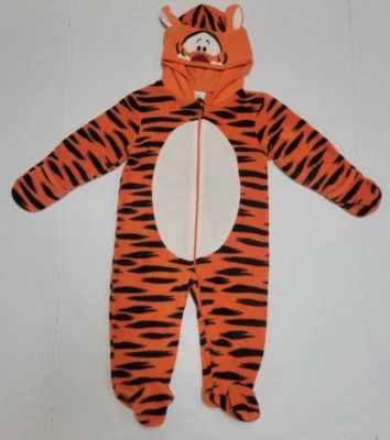 6-9 Meses Disney Bebé Tigger Una Pieza Cremallera Capucha Vellón Disfraz Conjunto Foto 1 de 4