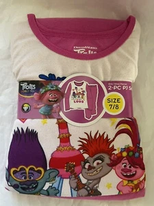 Girls 2 Piece Pajama Set Trolls World Tour Long Sleeve Fleece Size 4/5 brand new - Picture 1 of 3