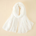 Women Fashion Thin Plain Embroidered Cotton And Linen Long Scarf