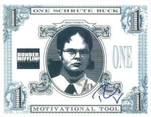 RAINN WILSON SIGNED AUTOGRAPHED DWIGHT SCHRUTE BUCK THE OFFICE RARE BECKETT BAS - Picture 1 of 2