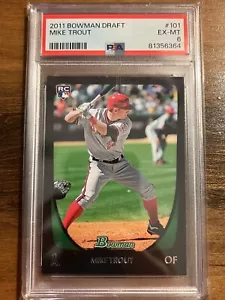 Mike Trout Rookie RC 2011 Bowman Draft #101 PSA 6 Los Angeles Angels Rookie - Picture 1 of 2