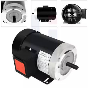 General Purpose Motor 2 HP 3 Phase 56C Frame 3450 RPM TEFC 230/460 Volt - Picture 1 of 12