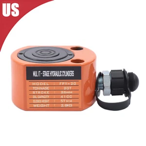 20 Ton Hydraulic Portable Ram Lifting Cylinder Stroke Porta Power Jack Tool - Picture 1 of 13