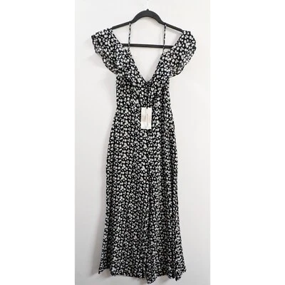 Mono Zara THE VENICE OVERALL Fuera del Hombro Floral Recortado Talla XS Foto 1 de 4