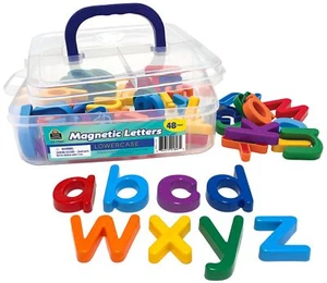 Set Educativo Lettere e Numeri Magnetici Multicolore 48 Pezzi Custodia - Foto 1 di 7