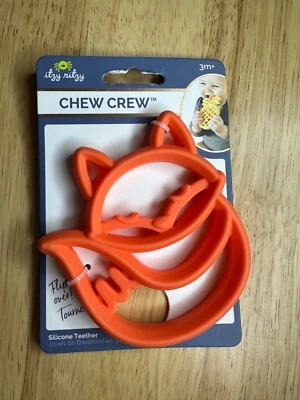 Itzy Ritzy Chew Chew Silicone Baby Teether -FOX- BPA-Free Infant Teether NEW - Image 1 of 2