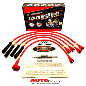 KIT 5 CAVI CANDELE MAGNECOR 8.5 LANCIA DELTA HF INTEGRALE 8V MAGGIORATI SILICONE - Picture 1 of 4