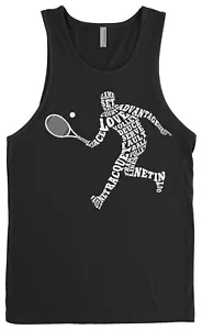 Camiseta sin mangas para hombre jugador de tenis tipografía para hombre idea de regalo - Imagen 1 de 7