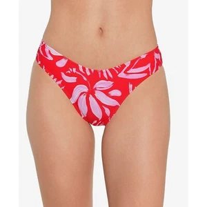 Salt + Cove Juniors' Printed Wide-Band Bikini Bottoms Floral Red Pink L - Picture 1 of 8