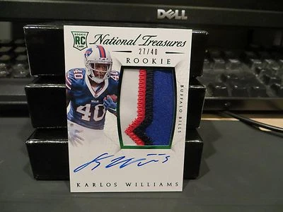 National Treasures Rookie Autograph Jersey Bills Karlos Williams 27/40  2015 - Image 1 of 4