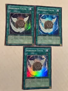 3 berserker crush limited edition foil rare spell yu-gi-oh gaming cards cscan - Picture 1 of 1