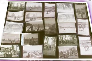 tolle Negative eines Soldaten - 38 Stk. Kavallerie ? Soldaten, Pferde, Fußball - Picture 1 of 1