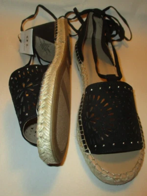 Новый w ярлык Merona Braelyn женщин 9,5 Lazercut с заклепками Espadrille шнурует вверх плоскостях - Изображение 1 из 4