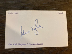 Walter Gus Kyle NY Rangers Boston Bruins signed autograph Hockey 3x5 index card - Picture 1 of 1