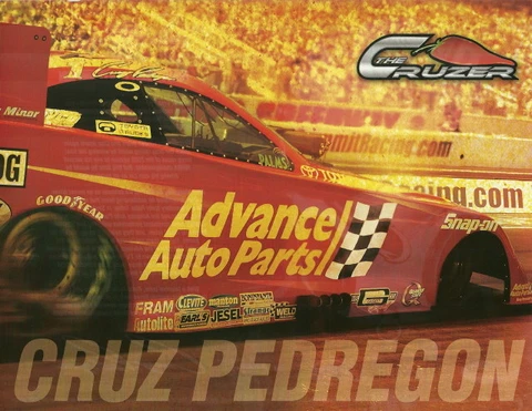 2009 Cruz Pedregon Advance Auto Parts "2nd issued" Toyota FC NHRA postcard Cover