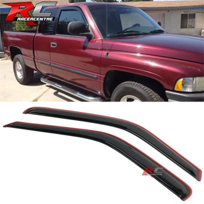 Fits 94-02 Dodge Ram 1500/2500/3500 Rain Guards Shade Deflectors Window Visors - Image 1 of 4