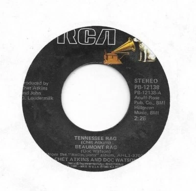 CHET ATKINS & DOC WATSON * 45 * Tennessee Rag * 1980 * VG++/ NM * RCA USA ORIG. - Image 1 of 4