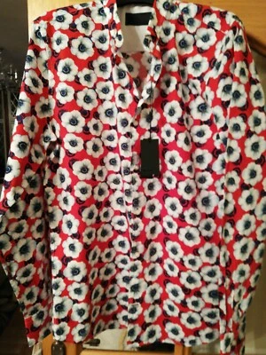 Nueva camisa para hombre Vito blanca amapola talla grande Foto 1 de 4