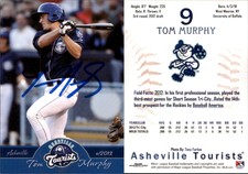 Tom Murphy Signed 2013 Grandstand Asheville Tourists #NNO Card Auto AU