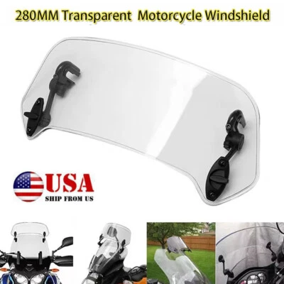 Alerón de extensión de parabrisas ajustable con clip deflector de parabrisas motocicleta Foto 1 de 4