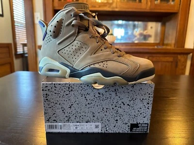 女式耐克 Air Jordan 6,VI GoreTex,尺寸 8.5,全新,棕色海带/团队金色 — 第 1/4 张图片