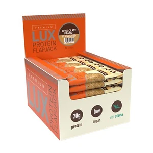 Premium LUX Protein Flapjack Bar - Gym Snack - Chocolate Peanut - 1 box 24 x 75g - Picture 1 of 6