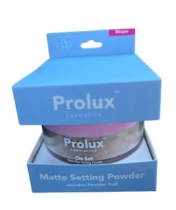 Prolux Cosmetics On Set Matte Setting Powder, With Powder Puff, Bisque, NEW - Picture 1 of 3