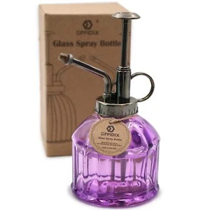Glass Watering Spray Bottleplant Mister Watering Can Indoor With Bronze Plastic  - Picture 1 of 11