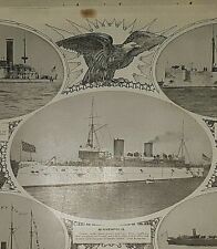 Vintage 1899 Atlas Scene ~ SPANISH AMERICAN WAR - US NAVY - CRUISER MINNEAPOLIS