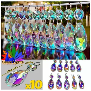 CUENTAS OVALADAS AURORA BOREAL AB CRISTALES DE VIDRIO ARAÑA 10 GOTAS 1,5" GOTAS - Imagen 1 de 13