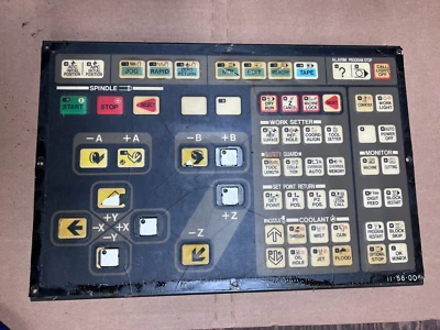 Hitachi Seiki Seicos Keyboard Keypad with OPIO-MC3 Operator Membrane 11-56-00 - Image 1 of 3