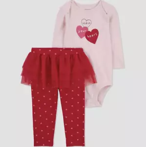 Carter's Just One You® Baby Girls' 2pc Valentine's Day Stole Your Heart Tutu Bod - Picture 1 of 1