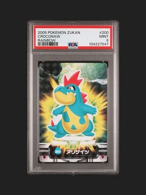 2005 CARDDASS POKEMON ADVANCED GEN ZUKAN RAINBOW PRISM  Croconaw #200 PSA 9 - Image 1 of 4