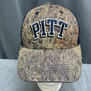 PITT Spellout Logo Pittsburgh Panthers Camouflage blau College Football lizenzierte Kappe - Bild 1 von 21